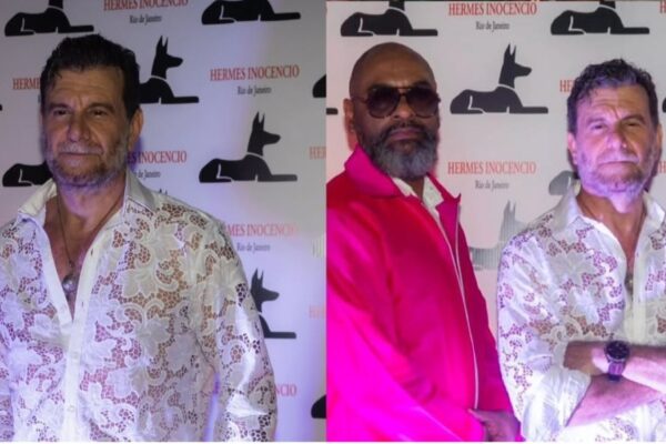 Roberto Birindelli comemora 100 mil seguidores vestindo look de Hermes Inocencio